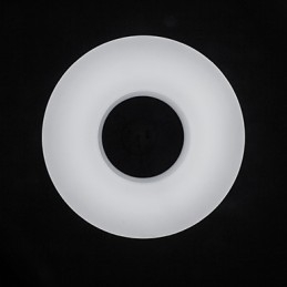 Lampadario a sospensione rotondo moderno in acrilico bianco 41 cm
