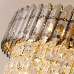 Lampada a sospensione conica in cristallo, 9/12/21 luci, E12/E14, 40W