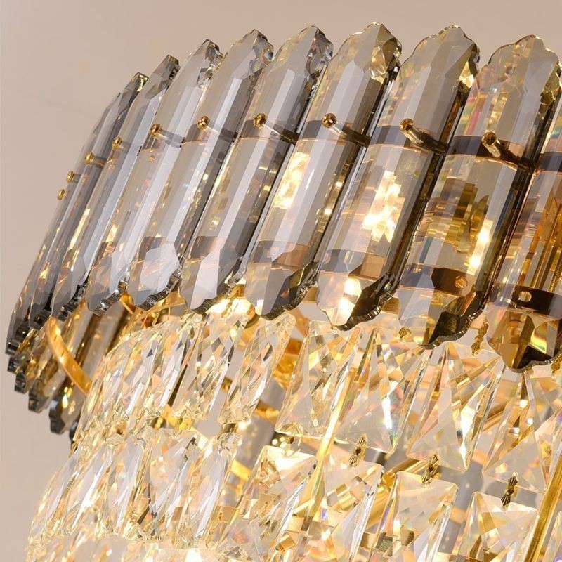 Lampada a sospensione conica in cristallo, 9/12/21 luci, E12/E14, 40W