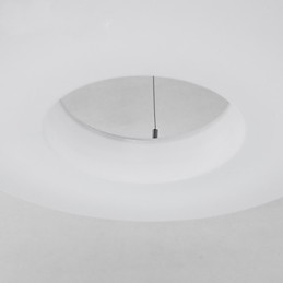 Lampadario a sospensione rotondo moderno in acrilico bianco 41 cm