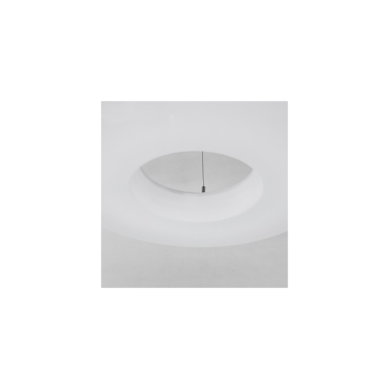Lampadario a sospensione rotondo moderno in acrilico bianco 41 cm