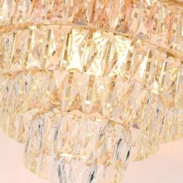 Lampada a sospensione conica in cristallo, stile europeo, E12/E14, 6/9/12 luci