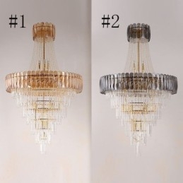 Lampada a sospensione conica in cristallo stile europeo E12/E14