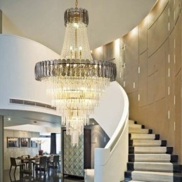 Lampada a sospensione conica in cristallo stile europeo E12/E14