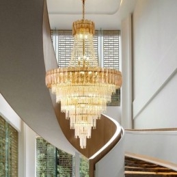 Lampada a sospensione conica in cristallo stile europeo E12/E14