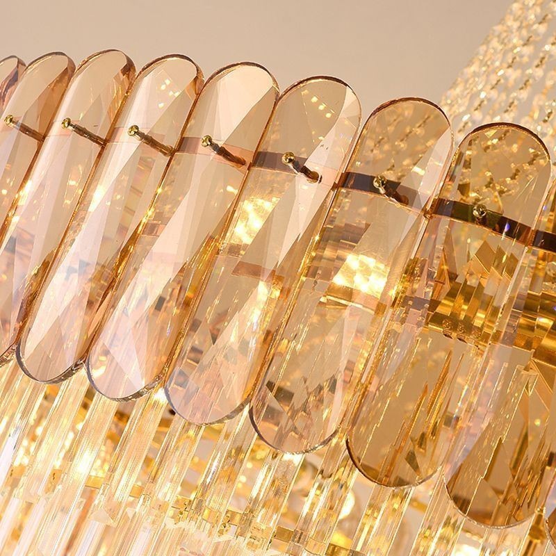 Lampada a sospensione conica in cristallo stile europeo E12/E14