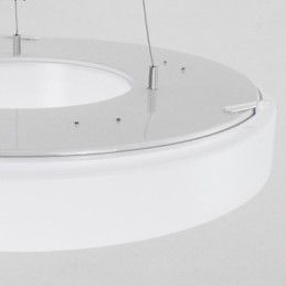 Lampadario a sospensione rotondo moderno in acrilico bianco 41 cm