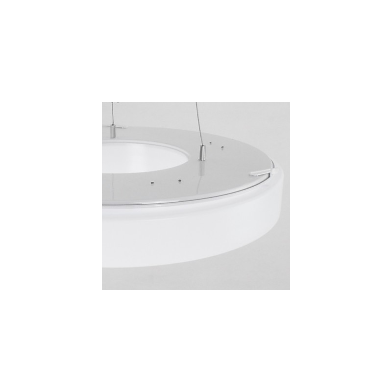 Lampadario a sospensione rotondo moderno in acrilico bianco 41 cm
