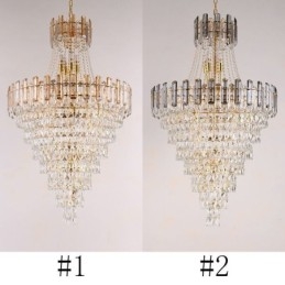 Lampada a sospensione conica in cristallo stile europeo