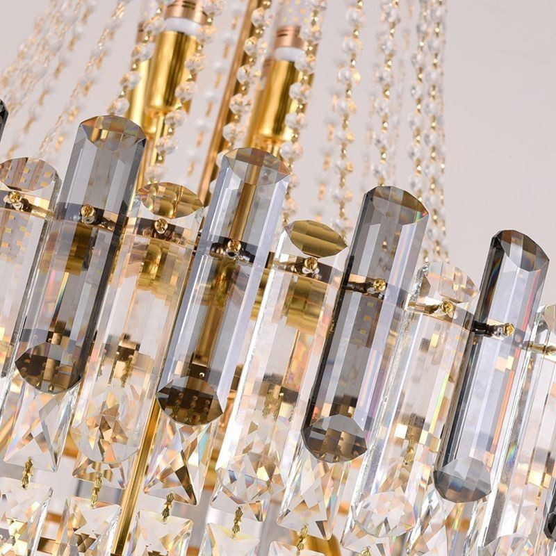 Lampada a sospensione conica in cristallo stile europeo