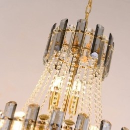 Lampada a sospensione conica in cristallo stile europeo