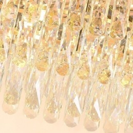 Lampada a sospensione ovale in cristallo, 6 luci, attacco E12/E14, 40 W max