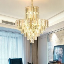 Lampada a sospensione moderna in cristallo da soffitto