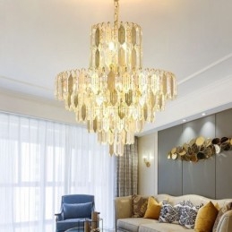 Lampada a sospensione moderna in cristallo da soffitto