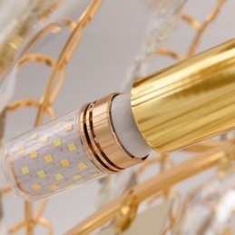 Lampadario a sospensione in cristallo stile europeo per soffitti alti e scale