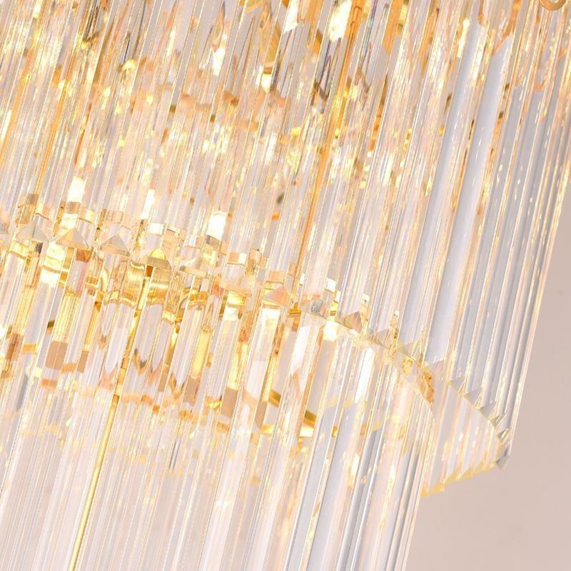 Lampada a sospensione in cristallo europea per soffitti alti e scale