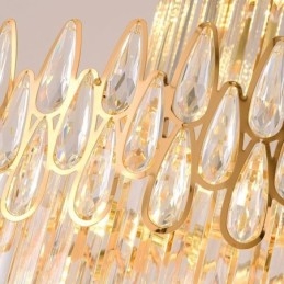 Lampada a sospensione in cristallo europea per soffitti alti e scale