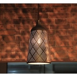 Lampada da soffitto retrò rurale Prodotto brevettato nel 2, in metallo argento, mini, 1 lampadina E26/E27