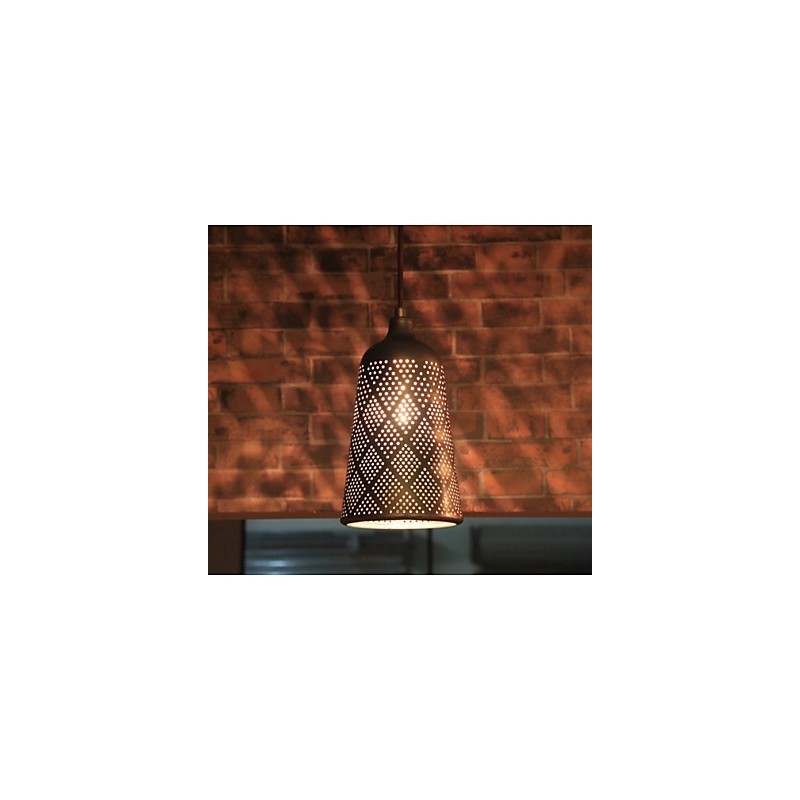 Lampada da soffitto retrò rurale Prodotto brevettato nel 2, in metallo argento, mini, 1 lampadina E26/E27