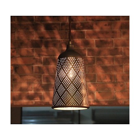 Lampada da soffitto retrò rurale Prodotto brevettato nel 2, in metallo argento, mini, 1 lampadina E26/E27