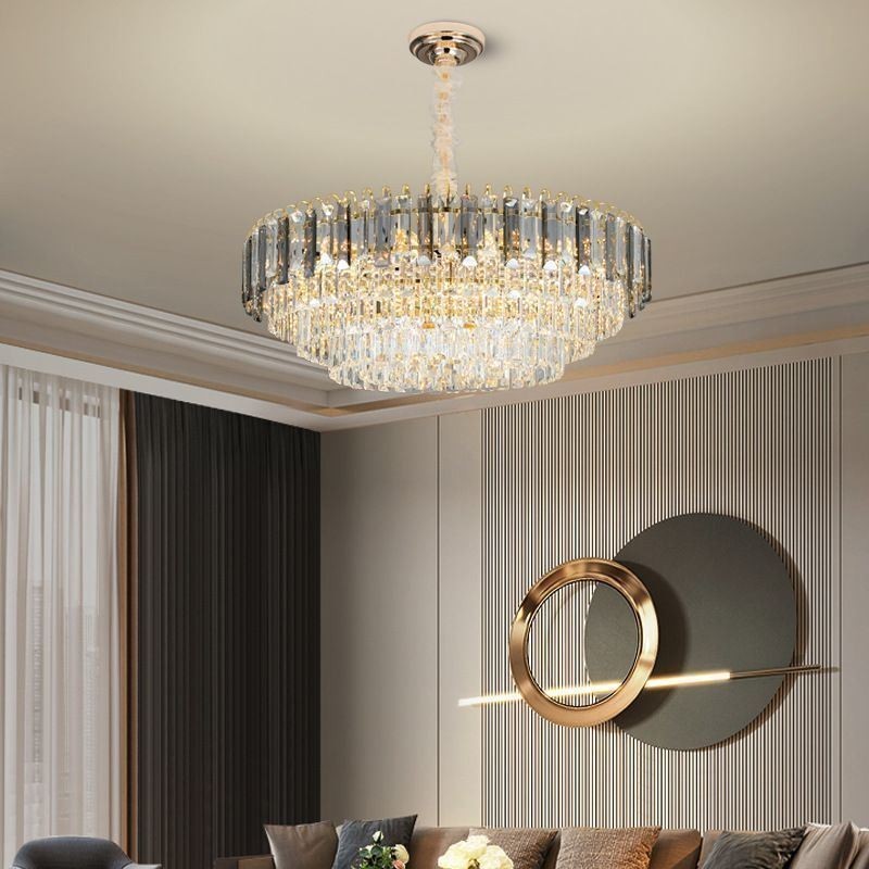 Lampada a sospensione in cristallo stile europeo 12/16 luci E12/E14