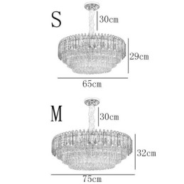 Lampada a sospensione in cristallo stile europeo 12/16 luci E12/E14