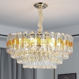 Lampadario a sospensione in cristallo stile europeo 9/12/16 luci E12/E14