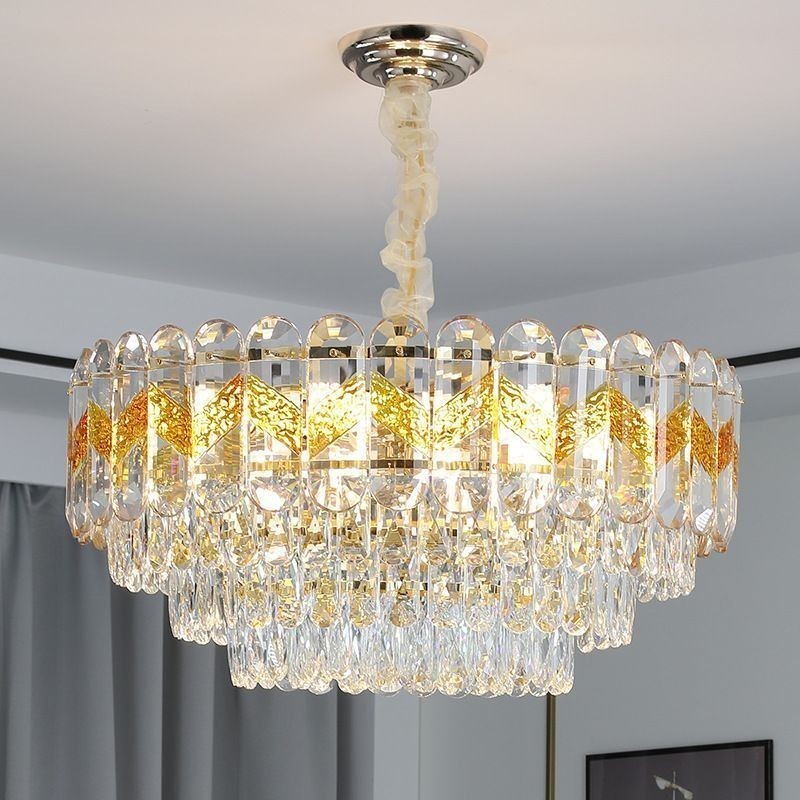 Lampadario a sospensione in cristallo stile europeo 9/12/16 luci E12/E14