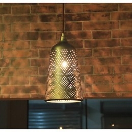Lampada da soffitto retrò rurale Prodotto brevettato nel 2, in metallo argento, mini, 1 lampadina E26/E27