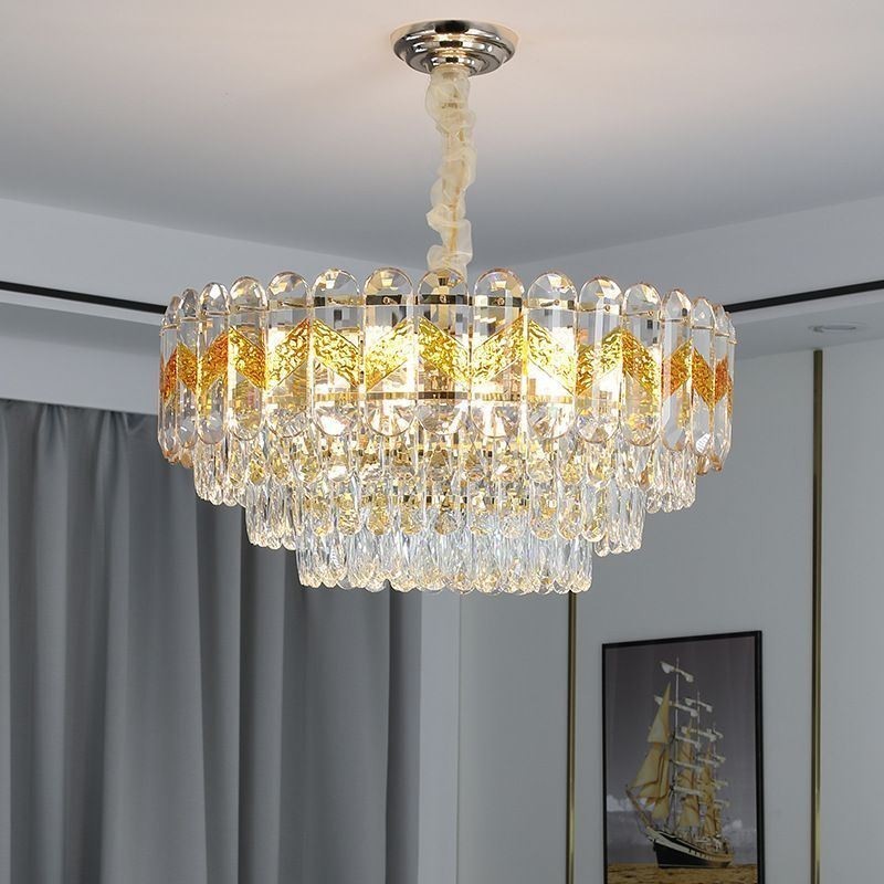 Lampadario a sospensione in cristallo stile europeo 9/12/16 luci E12/E14