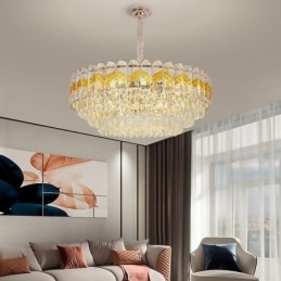 Lampadario a sospensione in cristallo stile europeo 9/12/16 luci E12/E14
