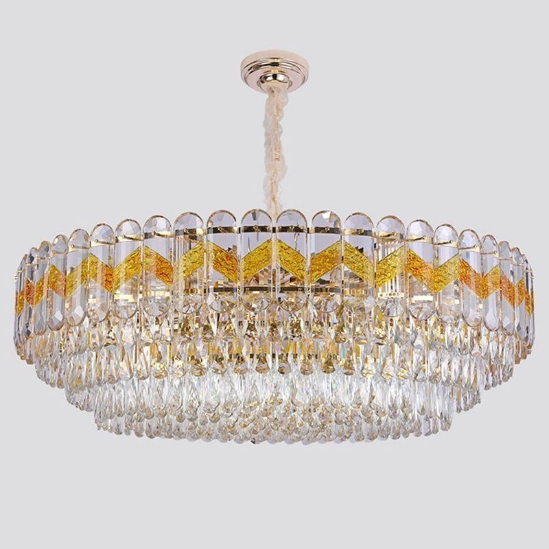 Lampadario a sospensione in cristallo stile europeo 9/12/16 luci E12/E14