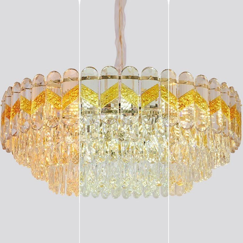 Lampadario a sospensione in cristallo stile europeo 9/12/16 luci E12/E14