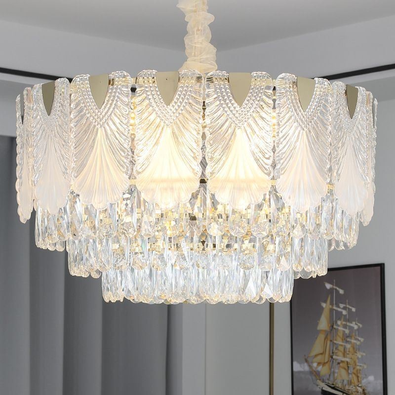 Lampadario a sospensione in cristallo Lacy Round