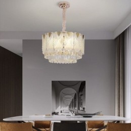 Lampadario a sospensione in cristallo Lacy Round