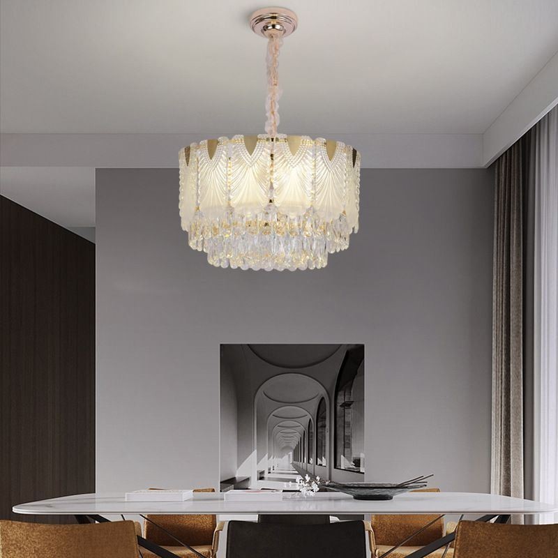 Lampadario a sospensione in cristallo Lacy Round