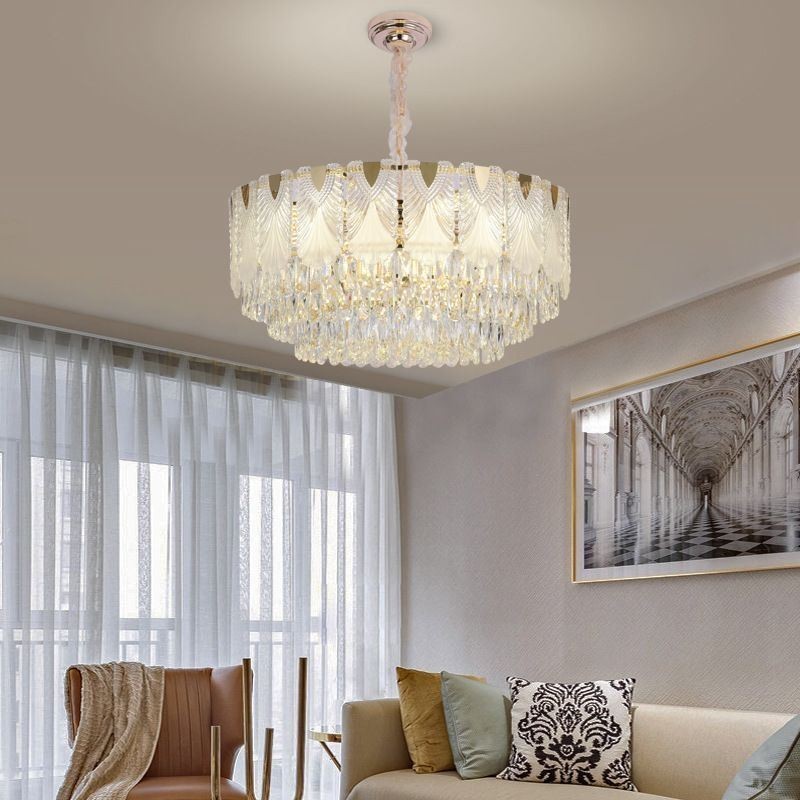 Lampadario a sospensione in cristallo Lacy Round