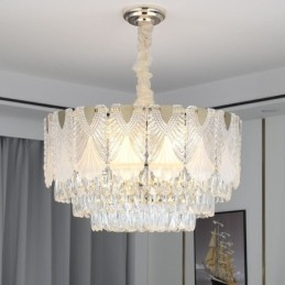 Lampadario a sospensione in cristallo Lacy Round