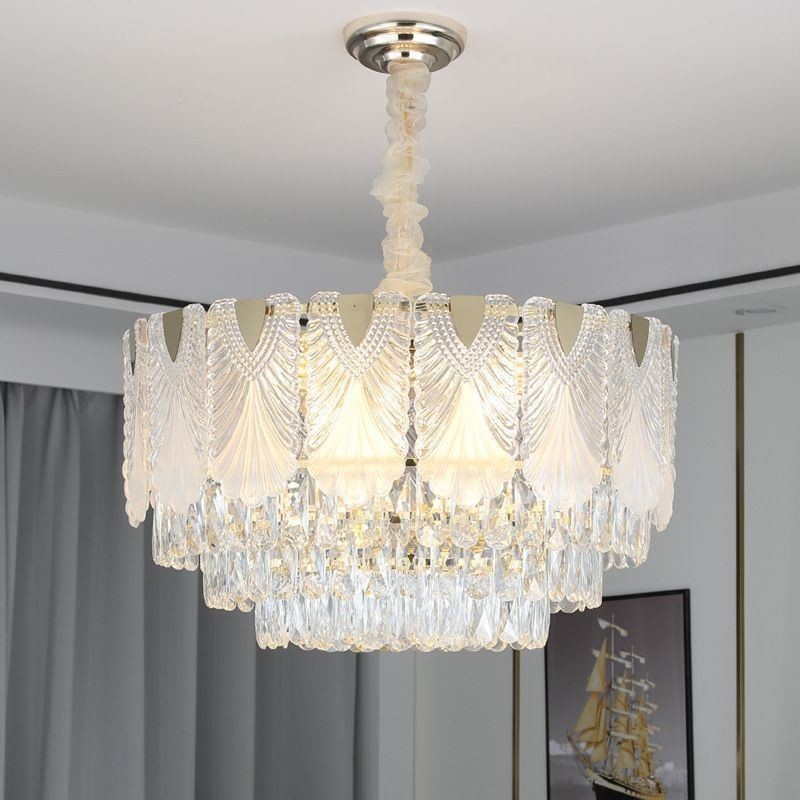 Lampadario a sospensione in cristallo Lacy Round