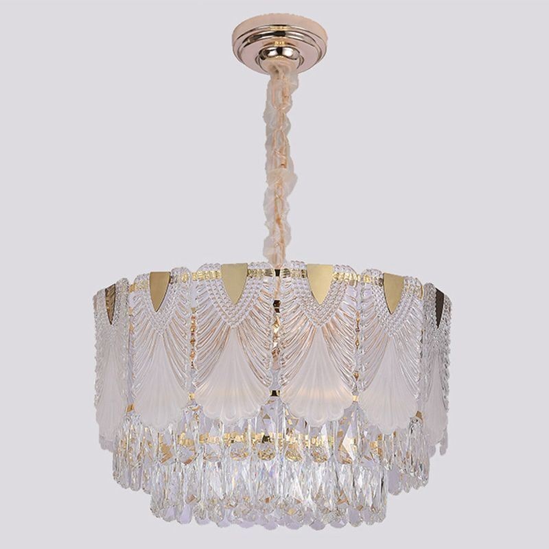 Lampadario a sospensione in cristallo Lacy Round