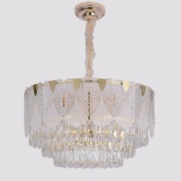 Lampadario a sospensione in cristallo Lacy Round