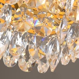 Lampadario a sospensione in cristallo conico