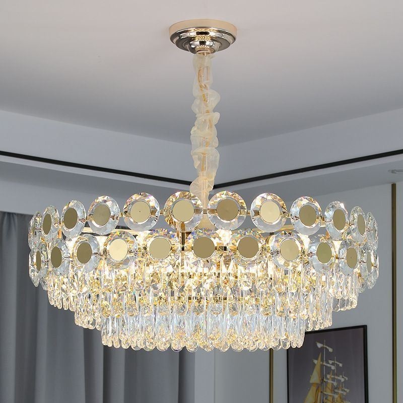 Lampada a sospensione in cristallo stile europeo 9/12/16 luci E12/E14