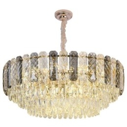 Lampadario a sospensione rotondo in cristallo stile europeo