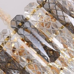 Lampadario a sospensione rotondo in cristallo stile europeo