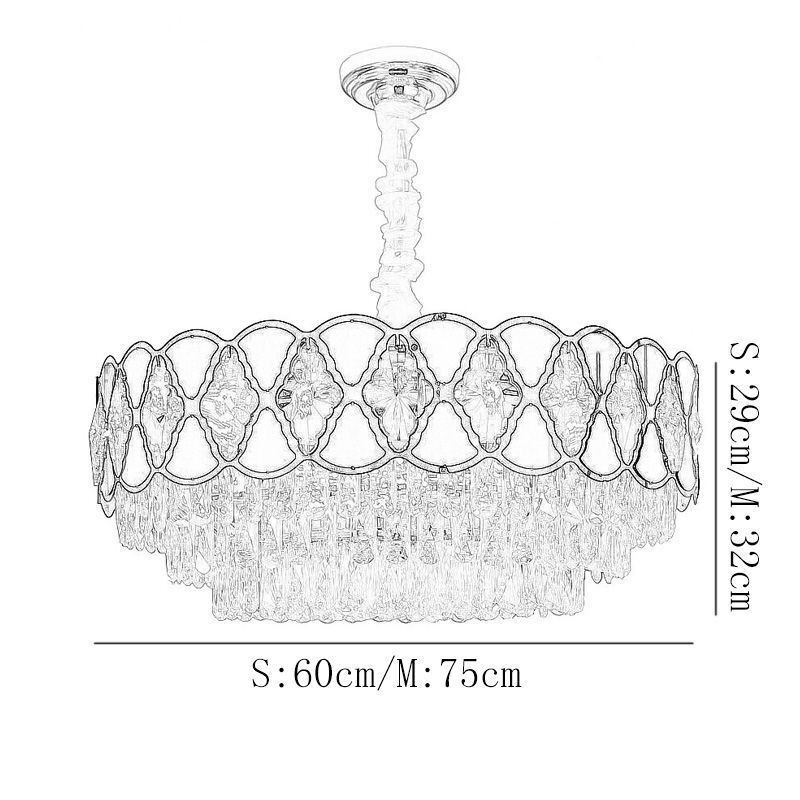 Lampadario a sospensione in cristallo stile europeo, 9/12 luci, E12/E14
