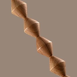 Lampadario mini classico tradizionale in legno e bambù, 63 cm