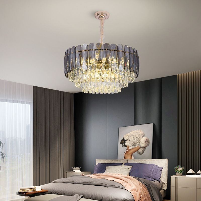 Lampadario a sospensione in cristallo stile europeo E12/E14 9/12/16 luci
