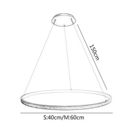 Lampada a sospensione LED circolare in acrilico