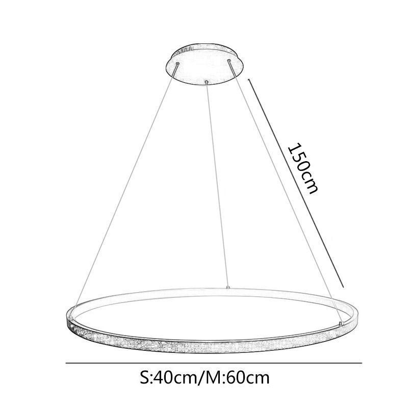 Lampada a sospensione LED circolare in acrilico